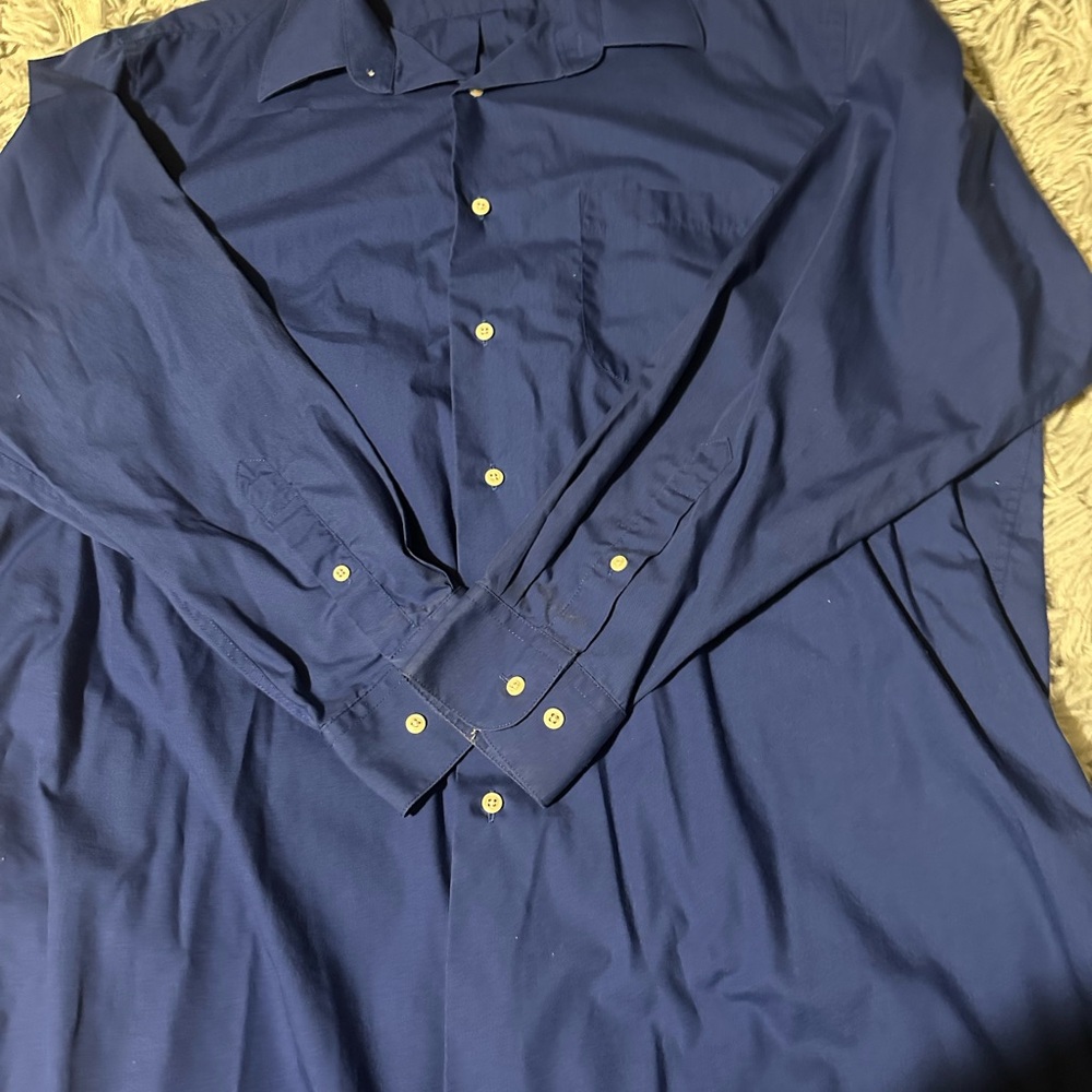 Alexander Julian Blue Dress Shirt Classic Collar